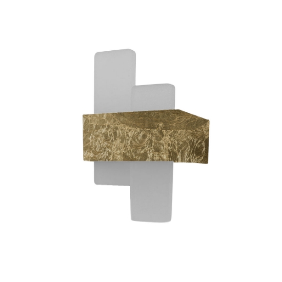 Applique da parete moderna foglia oro led 30w cct 3000k 4000k