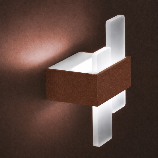 Applique da parete moderna rame opaco led 30w cct 3000k 4000k