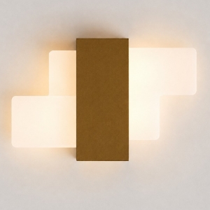 Applique da parete moderna oro opaco led 30w cct 3000k 4000k