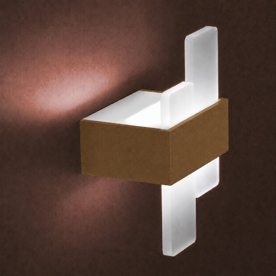 Applique da parete moderna oro opaco led 30w cct 3000k 4000k