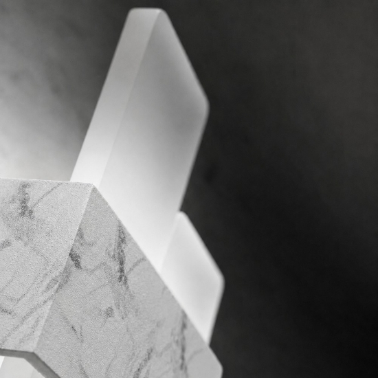 Applique led 30w cct 3000k 4000k moderna effetto marmo bianco