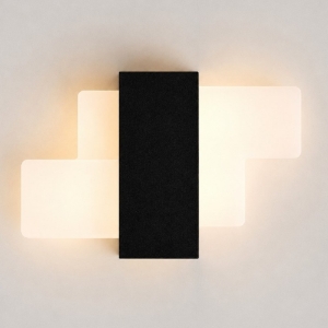 Applique da parete nero led 30w cct 3000k 4000k moderna per soggiorno