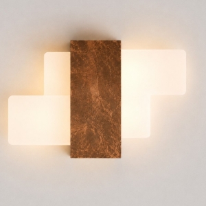 Applique da parete led 30w cct 3000k 4000k moderna foglia rame