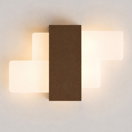 Applique ruggine led 30w cct 3000k 4000k lampada da parete moderna