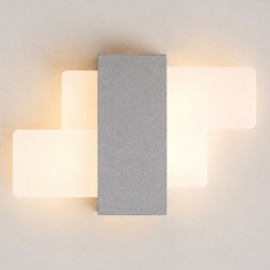 Applique da parete led 30w cct 3000k 4000k moderna grigio perla