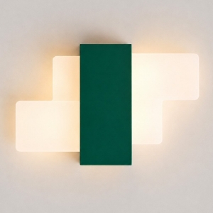 Applique da parete led 30w cct 3000k 4000k moderno verde bosco