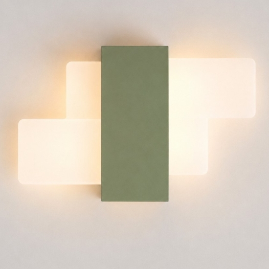 Applique da parete led 30w cct 3000k 4000k moderna per soggiorno verde salvia