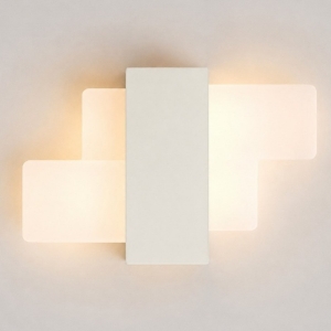 Applique bianca da parete led 30w cct 3000k 4000k moderna per soggiorno