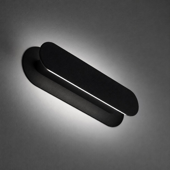 Applique da comodino moderna nera led 12w cct 3000k 4000k