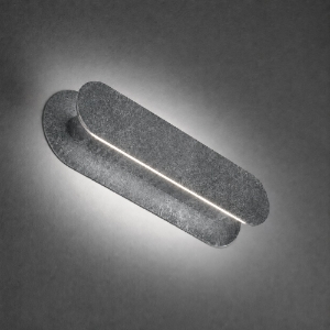 Applique da comodino moderna foglia argento led 12w cct 3000k 4000k