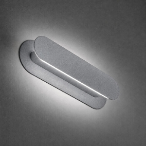 Applique da comodino moderna grigio perla led 12w cct 3000k 4000k