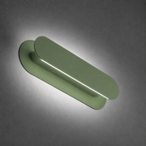 Applique da comodino moderna verde salvia led 12w cct 3000k 4000k