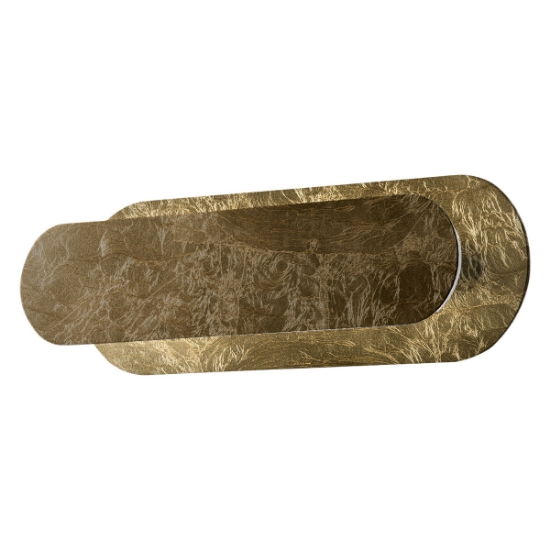 Applique per comodino camera da letto moderna foglia oro led 12w cct 3000k 4000k