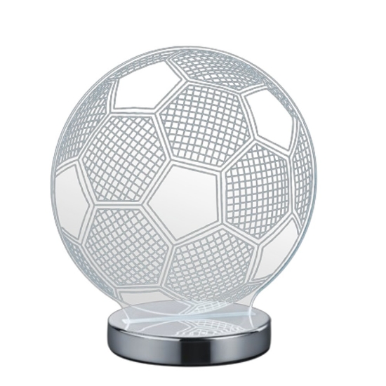 Lampada da scrivania per cameretta pallone da calcio cromo led cct 3000k 4000k 6500k