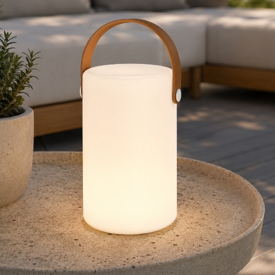 Lampada da tavolino per esterno  bianco led rgbw 3000k ip44 ricaricabile