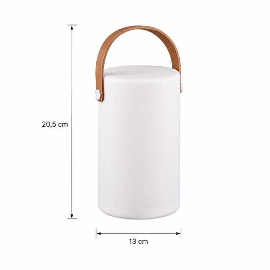Lampada da tavolino per esterno  bianco led rgbw 3000k ip44 ricaricabile