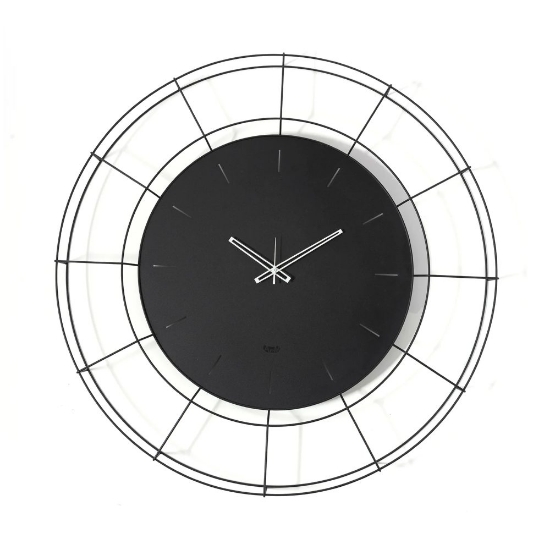 Orologio da parete rotondo nero design minimalista 94cm