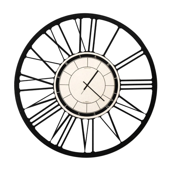 Orologio da parete moderno rotondo nero 50cm