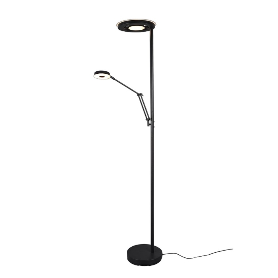 Lampada da terra nero opaco led 32w cct 2700k 4000k dimmerabile