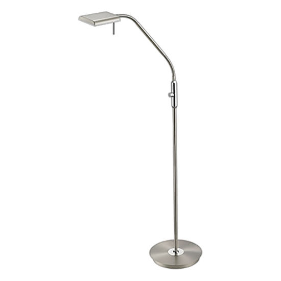 Piantana da terra per ufficio nichel opaco led 12w 3000k dimmerabile
