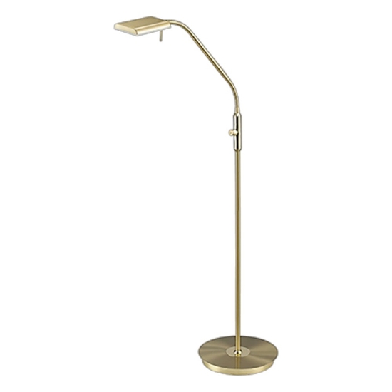 Lampada da terra ottone satinato dimmerabile led 12w 3000k