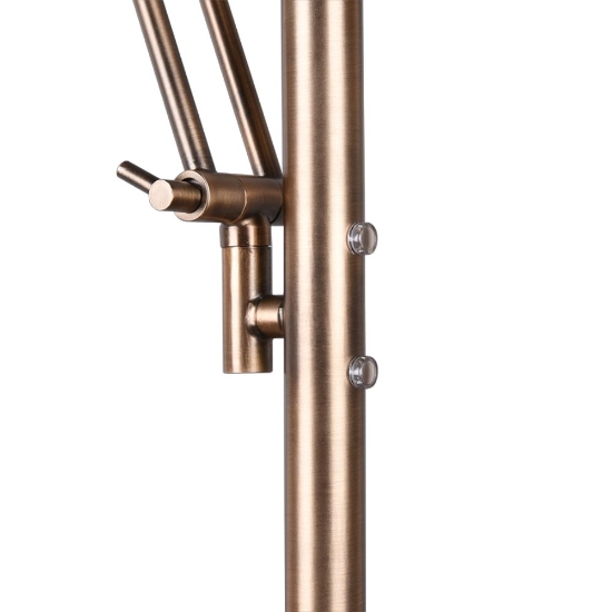Lampada da terra ottone led 32w cct 2700k 4000k dimmerabile luce lettura