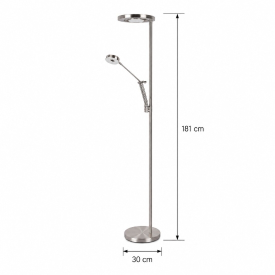 Lampada da terra ottone led 32w cct 2700k 4000k dimmerabile luce lettura