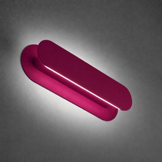 Applique da comodino moderna magenta led 20w cct 3000k 4000k