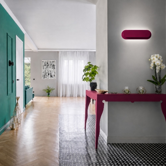 Applique da comodino moderna magenta led 20w cct 3000k 4000k