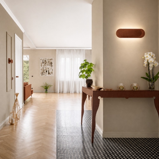 Applique da comodino moderna rame opaco led 20w cct 3000k 4000k