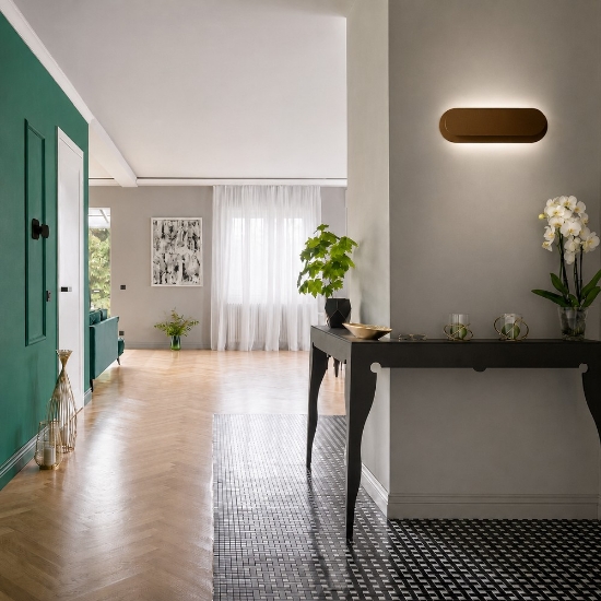 Applique da comodino moderna oro opaco led 20w cct 3000k 4000k