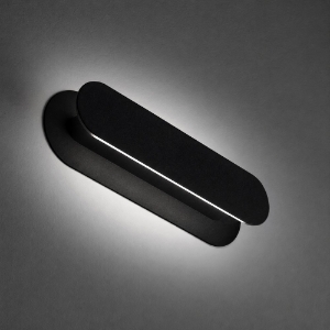 Applique da comodino moderna nero led 20w cct 3000k 4000k 32cm