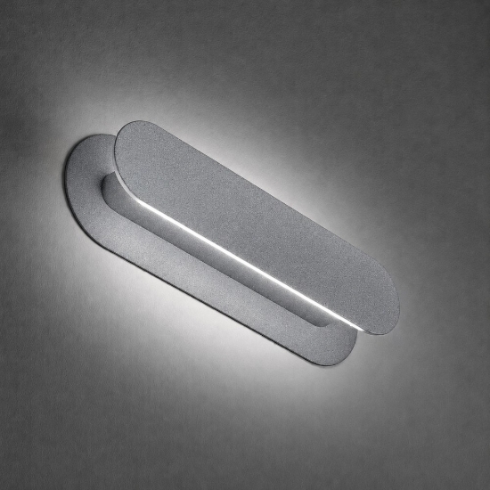 Applique da comodino led 20w cct 3000k 4000k moderna grigio perla