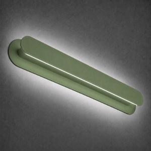 Applique da parete moderna verde salvia led 28w cct 3000k 4000k