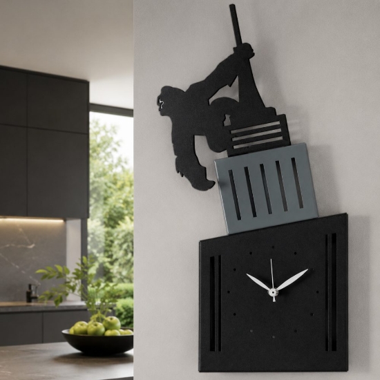 Orologio da cucina moderna king kong nero
