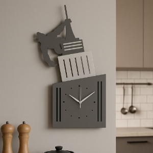 Orologio da parete king kong per cucina moderna fango e avorio