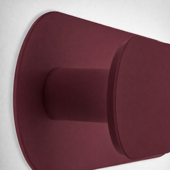 Applique da parete moderna bordeaux led 28w cct 3000k 4000k dimmerabile