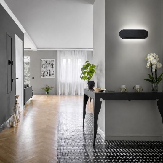 Applique da parete moderna antracite led 28w cct 3000k 4000k