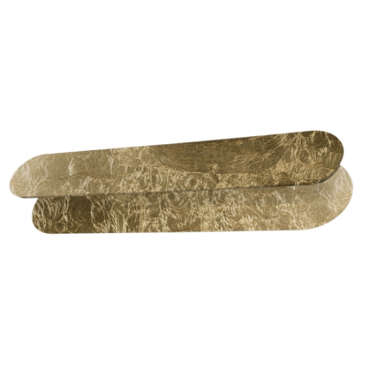 Applique da parete moderna per soggiorno foglia oro led 28w cct 3000k 4000k