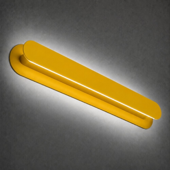Applique da parete moderna giallo girasole led 28w cct 3000k 4000k