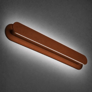 Applique da parete moderna rame opaco led 28w cct 3000k 4000k