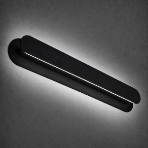Applique da parete moderno nero led 28w cct 3000k 4000k