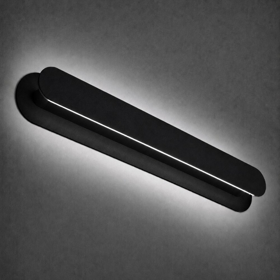 Applique da parete moderno nero led 28w cct 3000k 4000k
