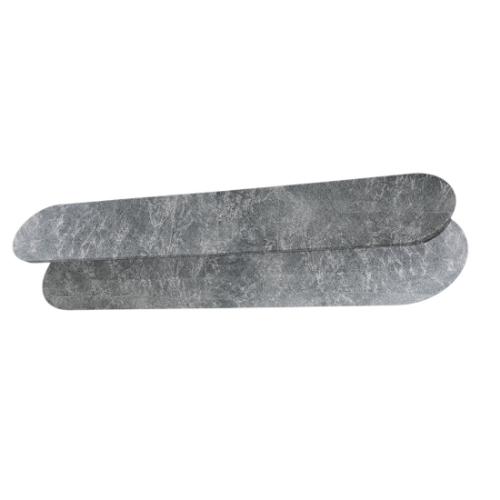 Applique da parete moderna foglia argento led 28w cct 3000k 4000k dimmerabile