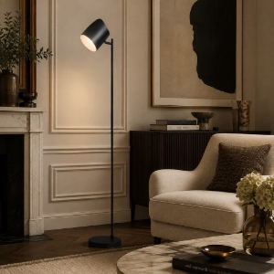 Piantana da terra nero opaco led 4,5w 3000k dimmerabile usb ricaricabile