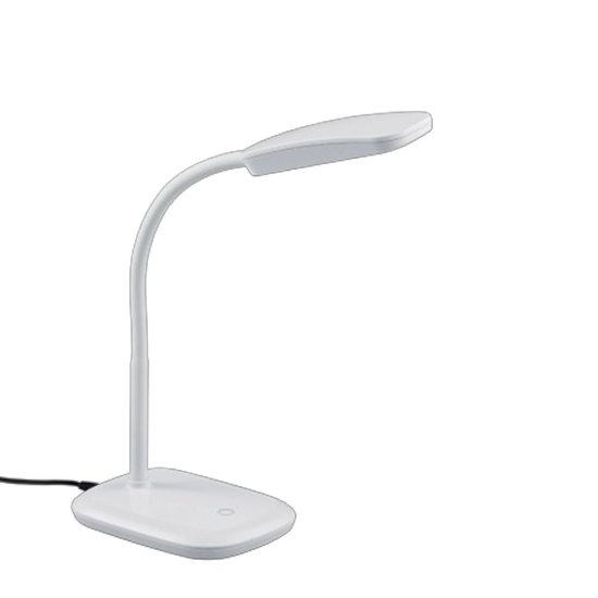 Lampada da scrivania orientabile bianca led 3.5w 3000k dimmerabile