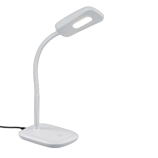 Lampada da scrivania orientabile bianca led 3.5w 3000k dimmerabile