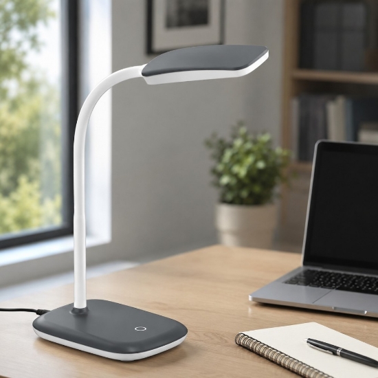 Lampada da scrivania per cameretta led 3000k dimmerabile bianco grigio