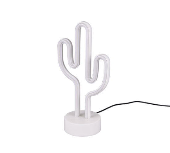 Lampada da tavolo per cameretta bianca led 1,8w cactus