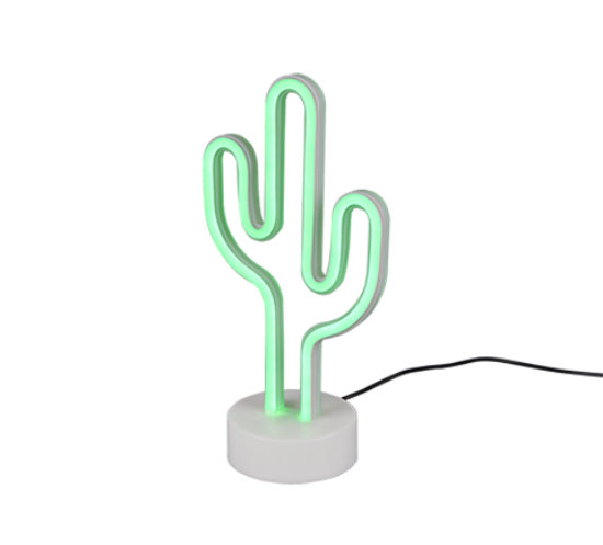 Lampada da tavolo per cameretta bianca led 1,8w cactus